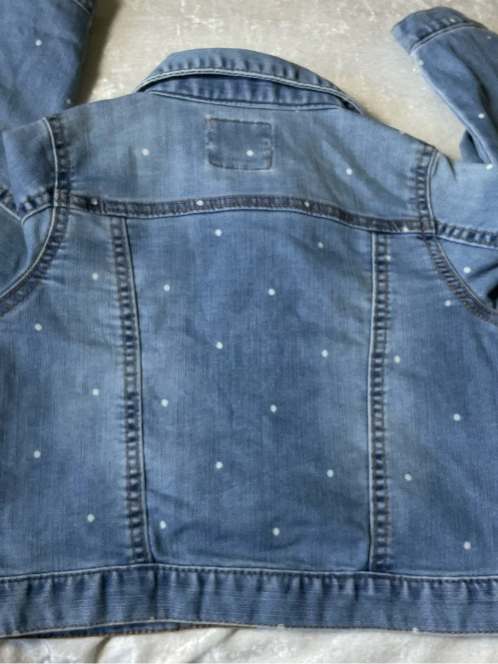 OshKosh B'gosh Light Blue Polka Dot Denim Jacket